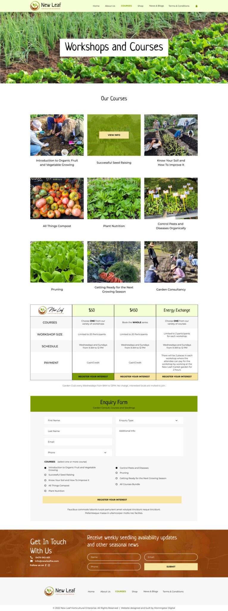 New Leaf Horticultural Enterprise Courses